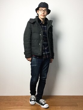 ナカニシアキラさん（メンズ・172cm）の冬コーディネート