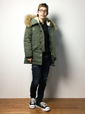 ナカニシアキラさん（メンズ・172cm）の冬コーディネート