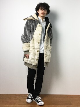ナカニシアキラさん（メンズ・172cm）の冬コーディネート