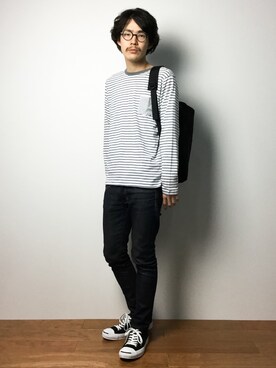 「UNBY SELECT（アンバイセレクト）のアイテム」を使った、ナカニシアキラさん（メンズ・172cm）の冬コーディネート