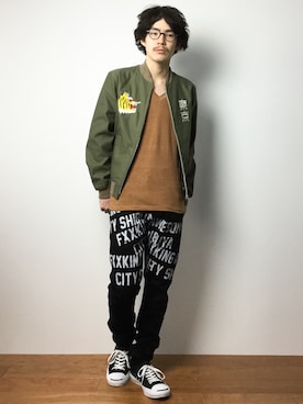 ナカニシアキラさん（メンズ・172cm）の冬コーディネート