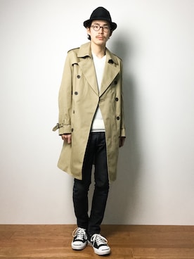 「glory crew（グローリークルー）のアイテム（ニット/セーター）」を使った、ナカニシアキラさん（メンズ・172cm）の冬コーディネート