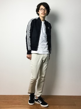 「n(n) BY NUMBER (N)INE（エヌエヌバイナンバーナイン）のアイテム（パンツ）」を使った、ナカニシアキラさん（メンズ・172cm）の冬コーディネート