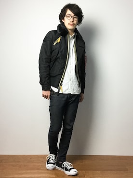 ナカニシアキラさん（メンズ・172cm）の冬コーディネート