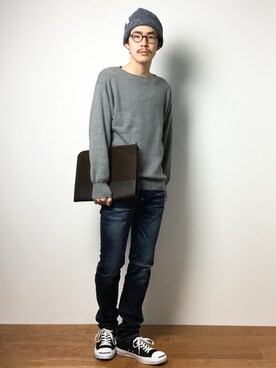 ナカニシアキラさん（メンズ・172cm）の冬コーディネート