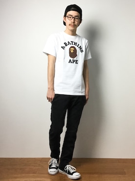 「DETAILS（ディテールズ）のアイテム（パンツ）」を使った、ナカニシアキラさん（メンズ・172cm）の冬コーディネート