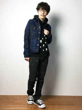 「Right-on（ライトオン）のアイテム（チノパンツ）」を使った、ナカニシアキラさん（メンズ・172cm）の冬コーディネート
