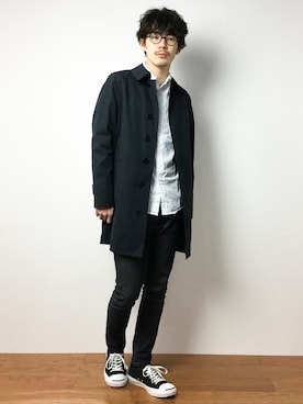 ナカニシアキラさん（メンズ・172cm）の冬コーディネート