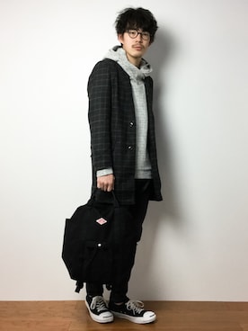 ナカニシアキラさん（メンズ・172cm）の冬コーディネート