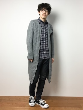 「MACKINTOSH PHILOSOPHY（ﾏｯｷﾝﾄｯｼｭ ﾌｨﾛｿﾌｨｰ）のアイテム」を使った、ナカニシアキラさん（メンズ・172cm）の冬コーディネート