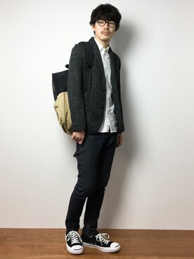 「AZUL by moussy（アズールバイマウジー）のアイテム（ジャケット/アウター）」を使った、ナカニシアキラさん（メンズ・172cm）の冬コーディネート