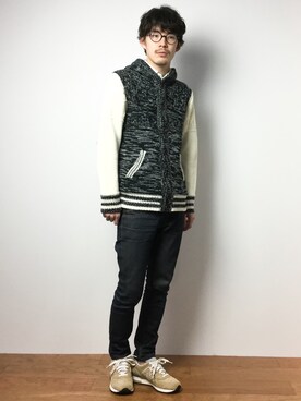 ナカニシアキラさん（メンズ・172cm）の冬コーディネート