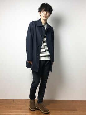「SEVENDAYS=SUNDAY（セブンデイズサンデイ）のアイテム（その他シューズ）」を使った、ナカニシアキラさん（メンズ・172cm）の冬コーディネート