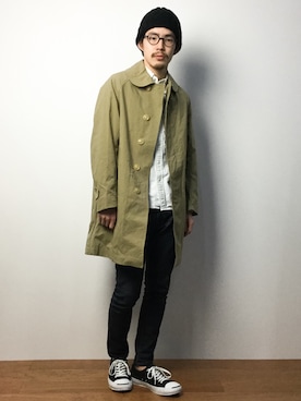 Orcival オーシバル 丸襟ラグランコート Nyxを使ったショップスタッフのメンズ人気ファッションコーディネート Wear