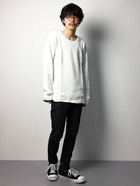 「Heritage stone（ヘリテイジストーン）のアイテム」を使った、ナカニシアキラさん（メンズ・172cm）の春コーディネート