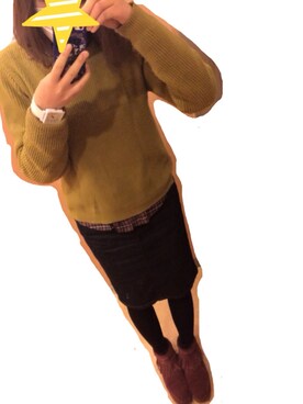 かほ みさん（レディース・162cm）の冬コーディネート