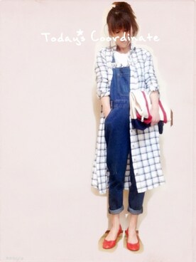 「春ワンピ」｜「アイテム（サロペット/オーバーオール）」を使った、shiimamaさん（レディース・153cm）の春コーディネート