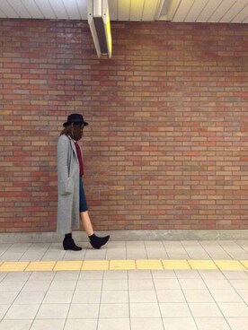 「アイテム（ブーティ）」を使った、くらいななさん（レディース・167cm・10代）の冬コーディネート