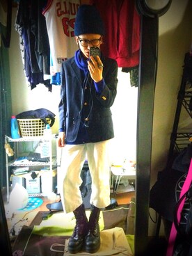 「TOMMY HILFIGER（トミーヒルフィガー）のアイテム（テーラードジャケット）」を使った、りょまさん（メンズ・175cm）の秋コーディネート
