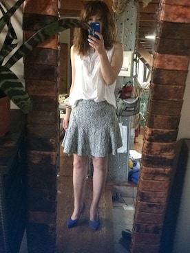 「COMME CA DU MODE（コムサデモード）のアイテム（スカート）」を使った、manonhayaさん（レディース・160cm）の夏コーディネート