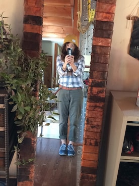 「ADPOSION（アドポーション）のアイテム（帽子）」を使った、manonhayaさん（レディース・160cm）の秋コーディネート