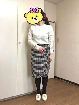 「tocco（トッコ）のアイテム（ニット/セーター）」を使った、m!u.さん（レディース・153cm）の冬コーディネート