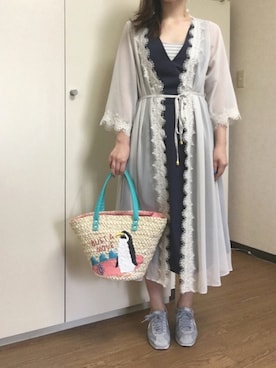 「tocco（トッコ）のアイテム（ワンピース/ドレス）」を使った、m!u.さん（レディース・153cm）の夏コーディネート