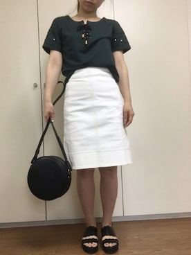 「tocco（トッコ）のアイテム（シューズ）」を使った、m!u.さん（レディース・153cm）の夏コーディネート