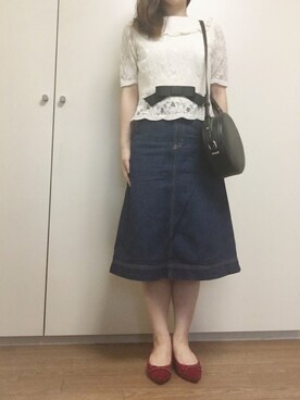 「シアタープロダクツ(THEATRE PRODUCTS)」｜「アイテム（バレエシューズ）」を使った、m!u.さん（レディース・153cm）の夏コーディネート