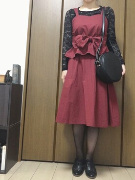 「tocco（トッコ）のアイテム（シューズ）」を使った、m!u.さん（レディース・153cm）の秋コーディネート
