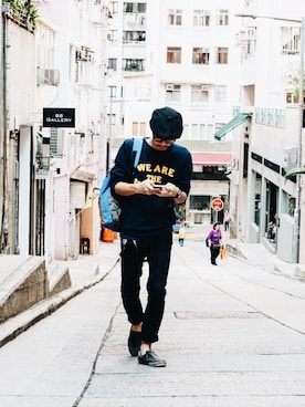 「NEW ERA（ニューエラ）のアイテム（ハンチング/ベレー帽）」を使った、.ks.1.さん（メンズ・170cm）の冬コーディネート