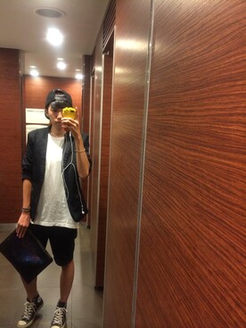 「H&M（エイチ・アンド・エム）のアイテム（テーラードジャケット）」を使った、Yasuhito.Iさん（メンズ・175cm）の夏コーディネート