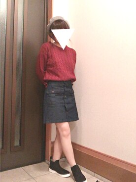 「ジーユーコーデ」｜「アイテム（ハンチング/ベレー帽）」を使った、なつみるくさん（レディース・158cm）の秋コーディネート