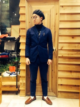 「FREAK'S STORE（フリークスストア）のアイテム（テーラードジャケット）」を使った、Yudaiさん（メンズ・168cm）の冬コーディネート