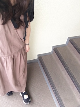 「2wayワンピース」｜「アイテム（腕時計）」を使った、800さん（レディース・158cm）の夏コーディネート