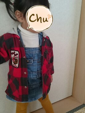 「BeBe（ベベ）のアイテム（その他アウター）」を使った、chimariさん（キッズ・80cm）の秋コーディネート