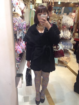 「ROYAL PARTY（ロイヤルパーティー）のアイテム（その他アウター）」を使った、みひろさん（レディース・159cm）の冬コーディネート