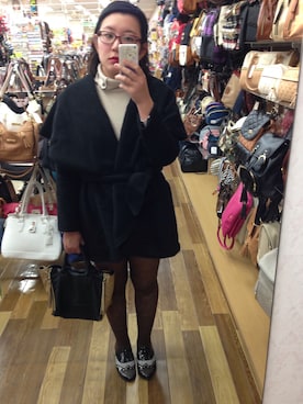 「ROYAL PARTY（ロイヤルパーティー）のアイテム（その他アウター）」を使った、みひろさん（レディース・159cm）の冬コーディネート
