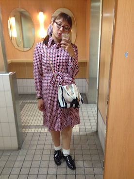 「モンクシューズ」｜「アイテム（その他）」を使った、みひろさん（レディース・159cm）の秋コーディネート