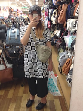 「VANSON（ヴァンソン）のアイテム（帽子）」を使った、みひろさん（レディース・159cm）の夏コーディネート