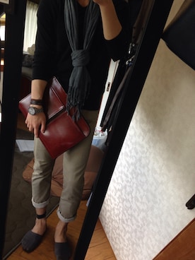 「Drawer（ドゥロワー）のアイテム（バッグ）」を使った、yuuさん（メンズ・172cm）の春コーディネート