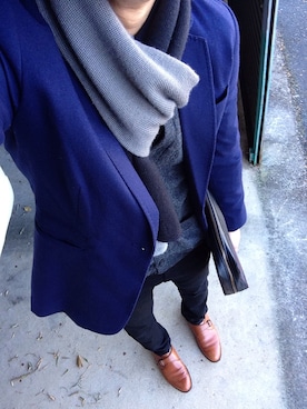 「アイテム（クラッチバッグ、その他）」を使った、yuuさん（メンズ・172cm）の冬コーディネート