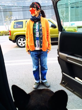 「45R（フォーティファイブアール）のアイテム（その他アウター）」を使った、chanobuさん（レディース・156cm）の春コーディネート