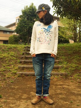 「ボヘミアンズ」｜「アイテム（サンダル）」を使った、chanobuさん（レディース・156cm）の春コーディネート