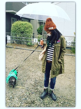 「MANASTASH（マナスタッシュ）のアイテム（帽子）」を使った、chanobuさん（レディース・156cm）の秋コーディネート