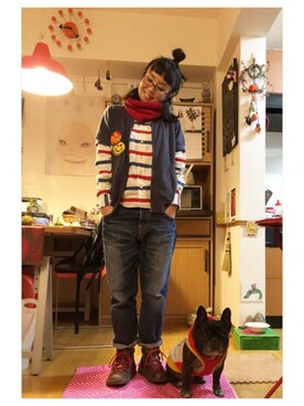 「MASACA（マサカ）のアイテム」を使った、chanobuさん（レディース・156cm）の冬コーディネート