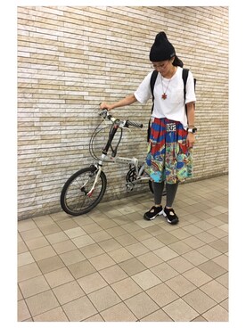 「MANASTASH（マナスタッシュ）のアイテム（帽子）」を使った、chanobuさん（レディース・156cm）の夏コーディネート