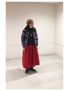 「JURGEN LEHL（ヨーガンレール）のアイテム（ニット/セーター）」を使った、chanobuさん（レディース・156cm）の冬コーディネート
