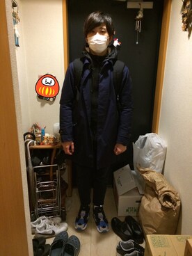 「アイテム（ステンカラーコート）」を使った、慧さん（メンズ・166cm・10代）の冬コーディネート