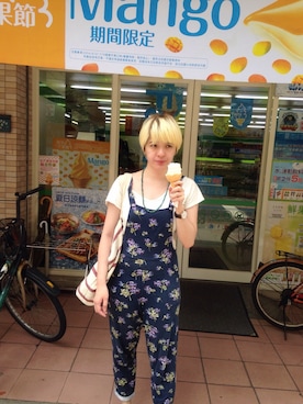 「asos（エイソス）のアイテム（サロペット/オーバーオール）」を使った、AgyKerさん（レディース・164cm）の夏コーディネート